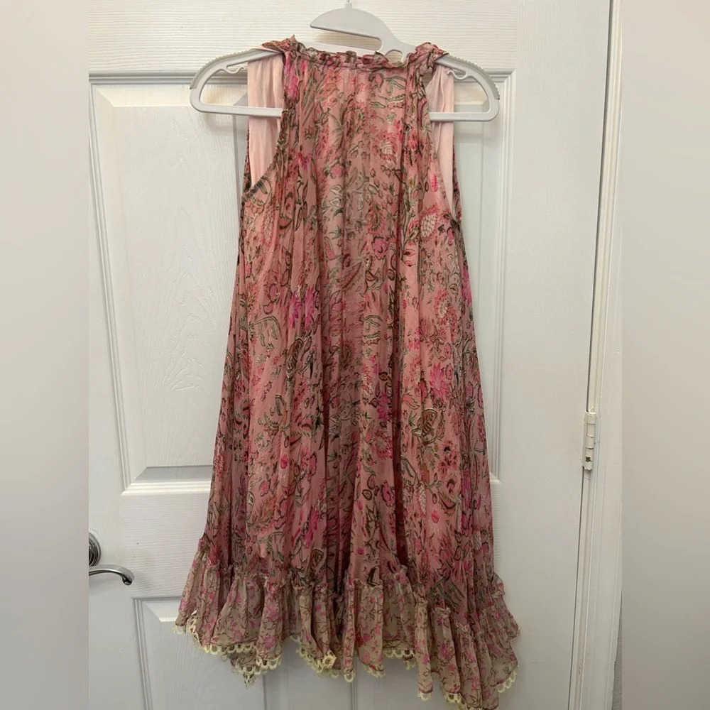 HEMANT & NANDITA Pink Floral Halter Mini Dress - Picture 3 of 8